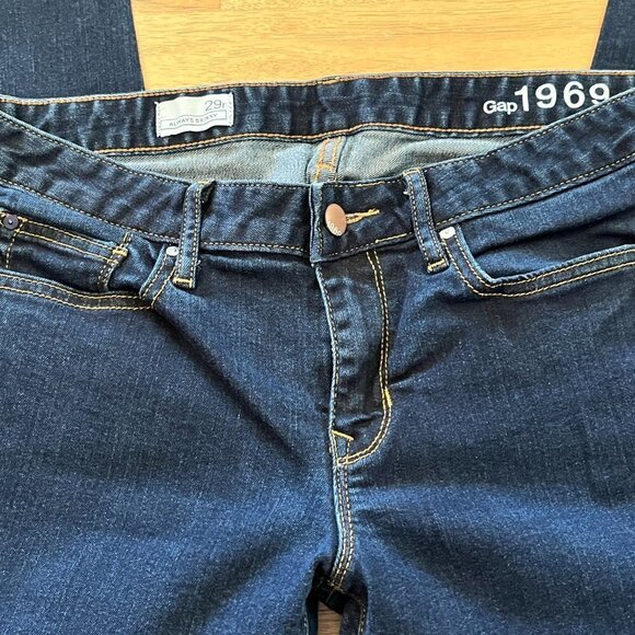 GAP 1969 Always Skinny Dark Wash Denim Jean sz. 29R - Picture 2 of 6